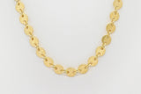 14k Gold Choker Disc Necklace