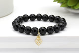 Gold Pave Crowned Heart Charm