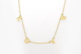 14k Gold Plated Love Necklace