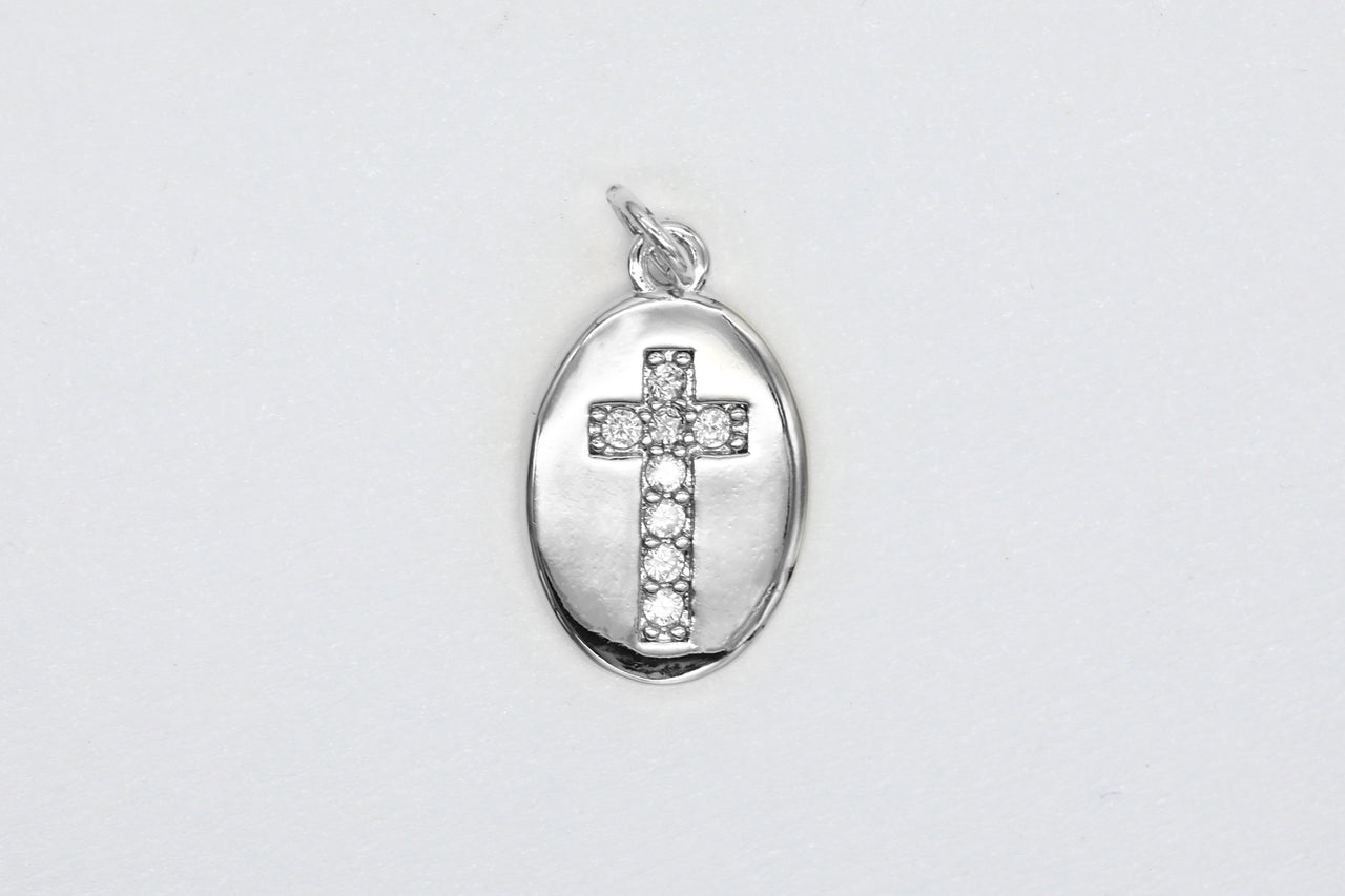 Silver Cross Charm